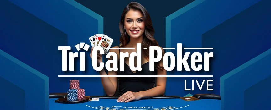 Want a fast-paced game of poker with massive jackpots using just your phone? Play Live Tri Card Poker at Joe Fortune for an unbeatable live casino experience!